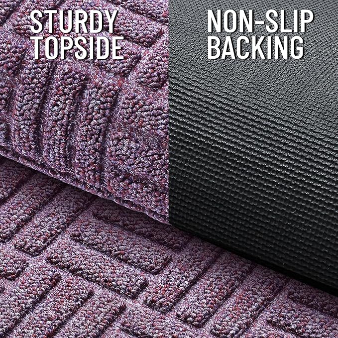 OLANLY Front Door Mat Outside Entrance 47x17, Heavy Duty Sturdy Natural Rubber - Image 3