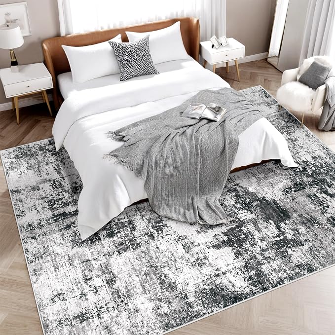 6x9 Area Rug for Living Room: Washable Abstract Soft Rugs Non Slip Modern Stain - Image 3