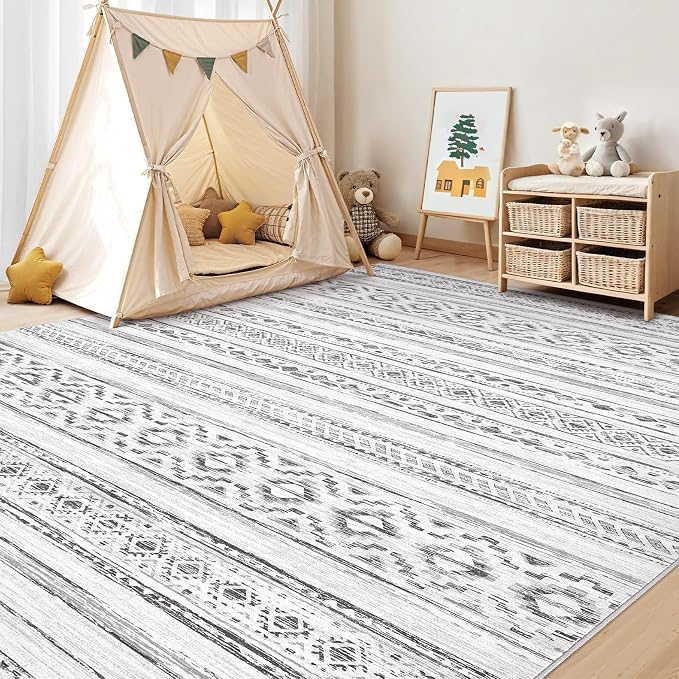 cotiled 10x14 Area Rug Living Room: Washable Boho Rugs - Image 7