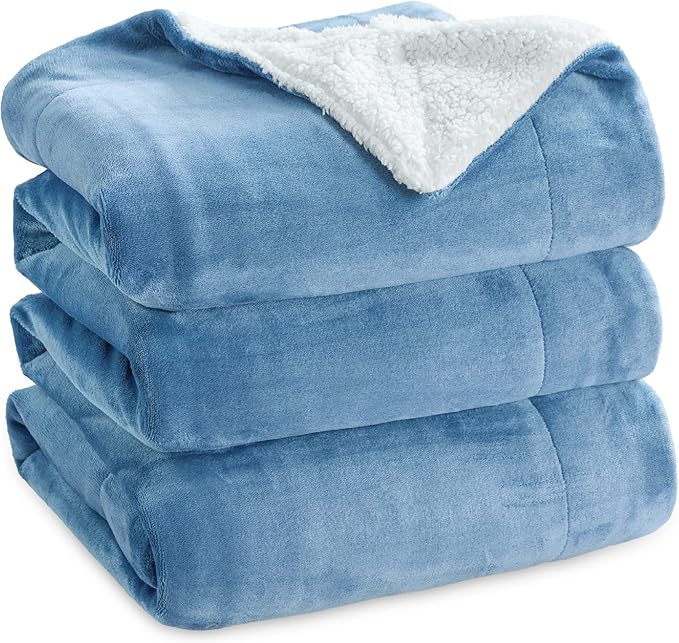 Bedsure GentleSoft Sherpa Fleece Blankets King Size by BEDSURE