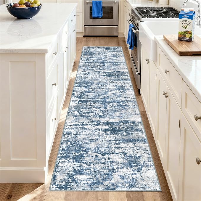 Runners for Hallways Ultra Non-Slip 2x8 Washable Kitchen Rug Abstract Tear and by TTelephant