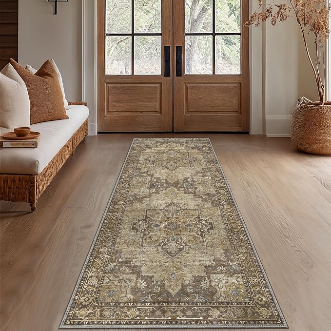 GENIMO 2x7 Runner Rugs for Hallway, Machine Washable Non Slip Vintage Rugs - Image 2