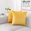 NiNi ALL Decorative Throw Pillow Covers Velvet 28x28 Inch Pack of 2 Yellow by NiNiALL