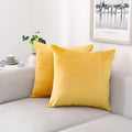 NiNi ALL Decorative Throw Pillow Covers Velvet 26x26 Inch Pack of 2 Yellow by NiNiALL