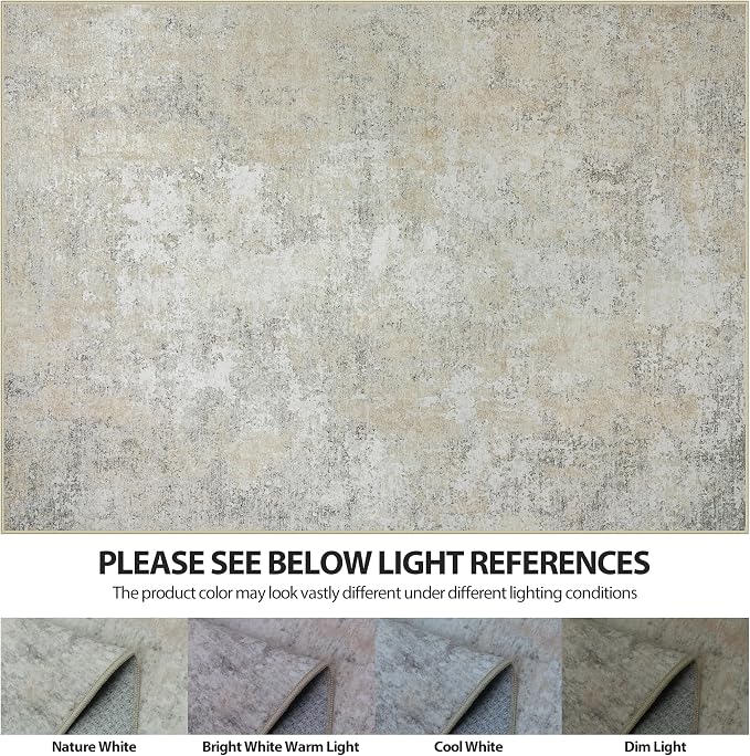 8x10 Area Rugs for Living Room Rug Washable: Abstract Large Rug for Dining Room - Image 7
