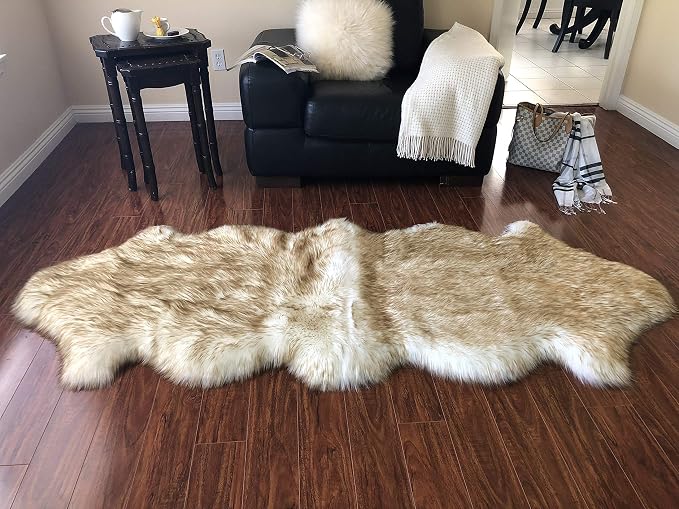 Free Shape Luxury Soft Fluffy Shag Area Rug Double 2'x6', 60x180cm by LAMBZYRUGS