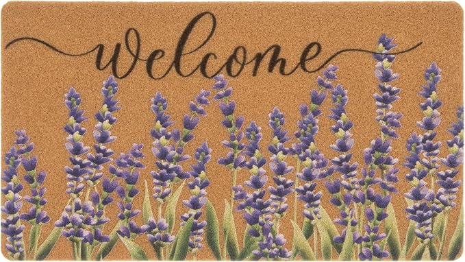 FGSS Lavender-Welcome-Doormat Outdoor-Entrance by FGSS