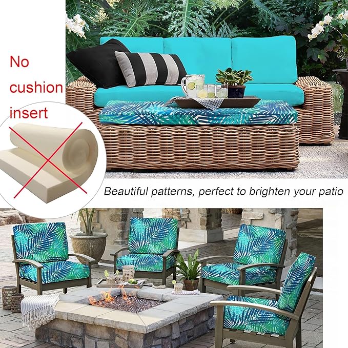 NettyPro Outdoor Bench/Swing Cushion Slip Cover 42 x 18 x 3 Inch, Water - Image 6