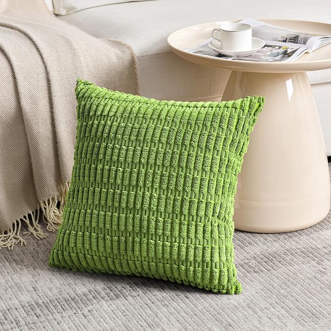 Fancy Homi 4 Packs Boho Lime Green Decorative Throw Pillow Covers 20x20 Inch - Image 2