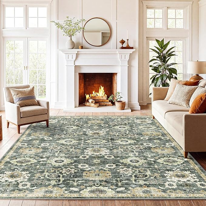 AMADA HOMEFURNISHING 6x9 Area Rugs, Vintage Rugs by AMADAHOMEFURNISHING