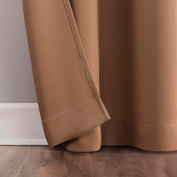 Sun Zero Easton Energy Saving Blackout Grommet Curtain Panel, Sunbaked Brown - Image 4