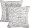 Ridhi Block Print Taupe Pillow Cover 20" x 20" Decorative Couch Pillows by Ridhi
