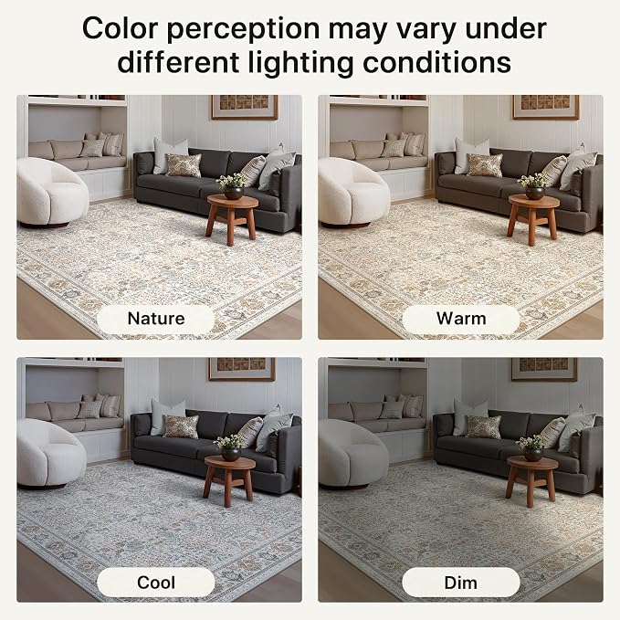 Bavni 2'6''x6 Rug Runners for Hallways, Washable Runner Rug Non Slip, Vintage - Image 9