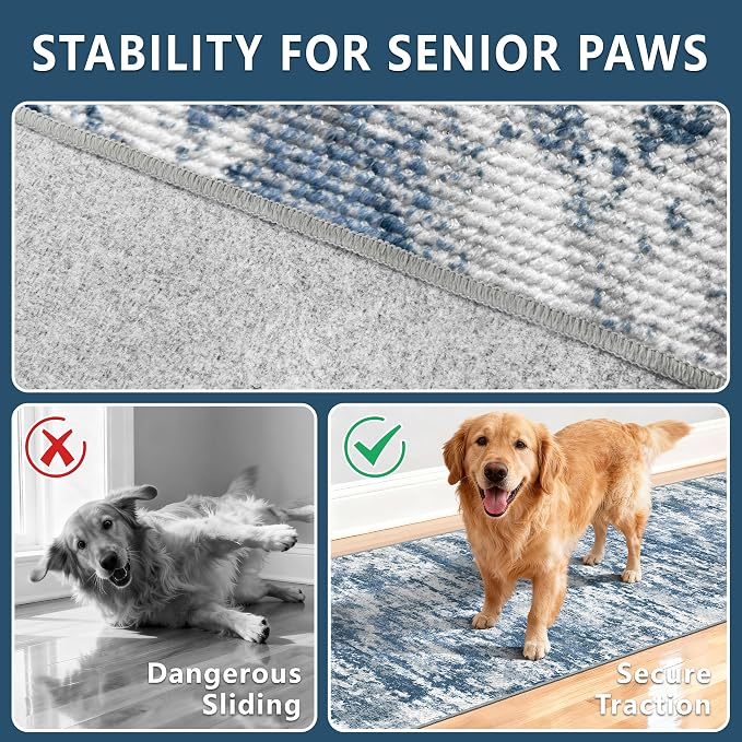 Non Slip Floor Runners for Dogs 2.6x12 Washable Runner Rug Abstract, Joint - Image 9