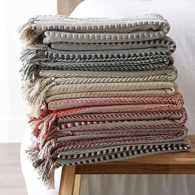 DII Braided Striped Decorative Throw Blanket, Dark Brown - Image 6