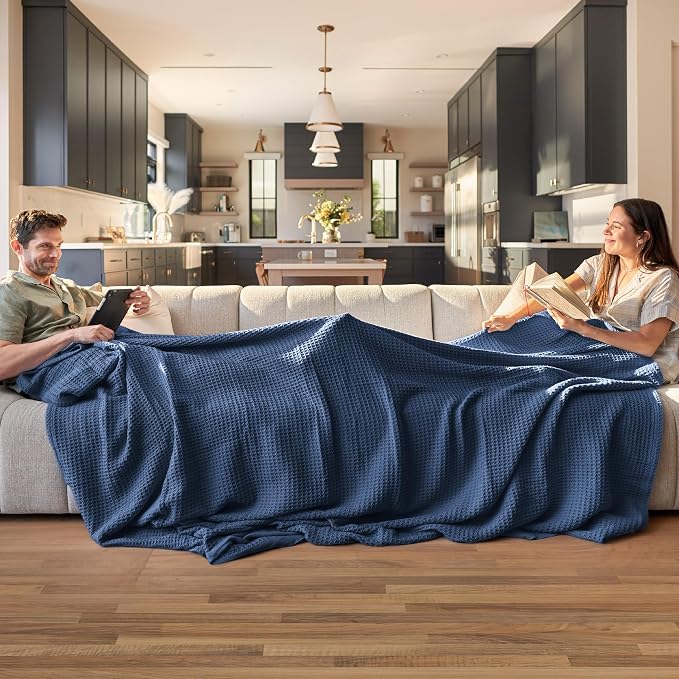 Bedsure Gentlesoft 100% Cotton Throw Blanket - Image 2