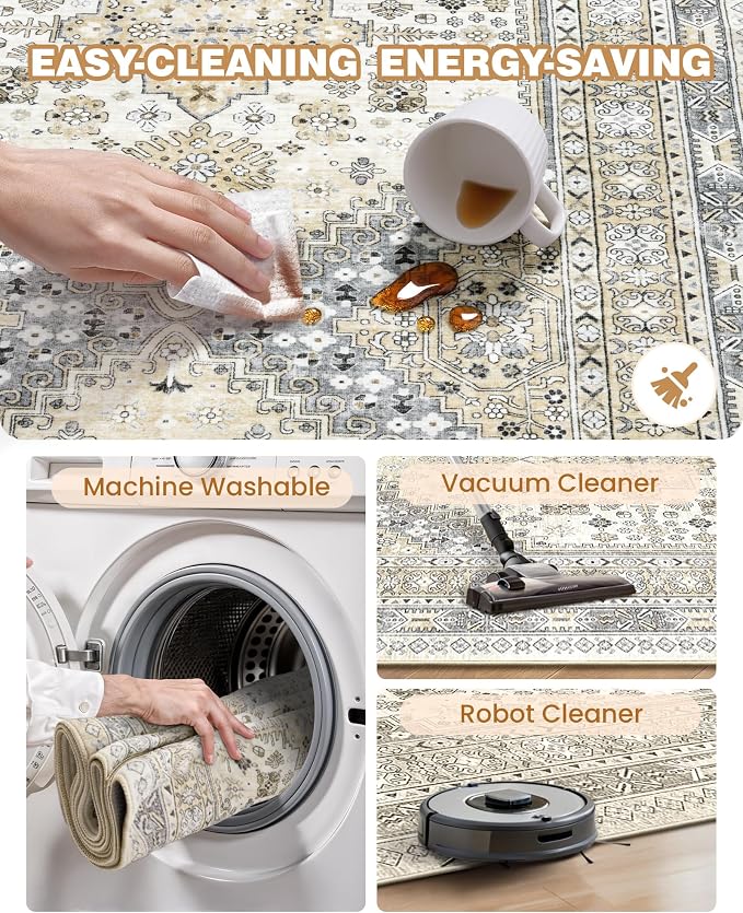 Washable Runner Rug 2.5x16, Non-Slip Long Kitchen Mats - Image 8