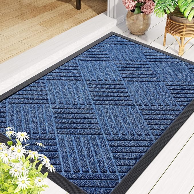 Smiry Front Door Mat Outside Entrance, Heavy Duty Outdoor Indoor Mat, Natural - Image 8