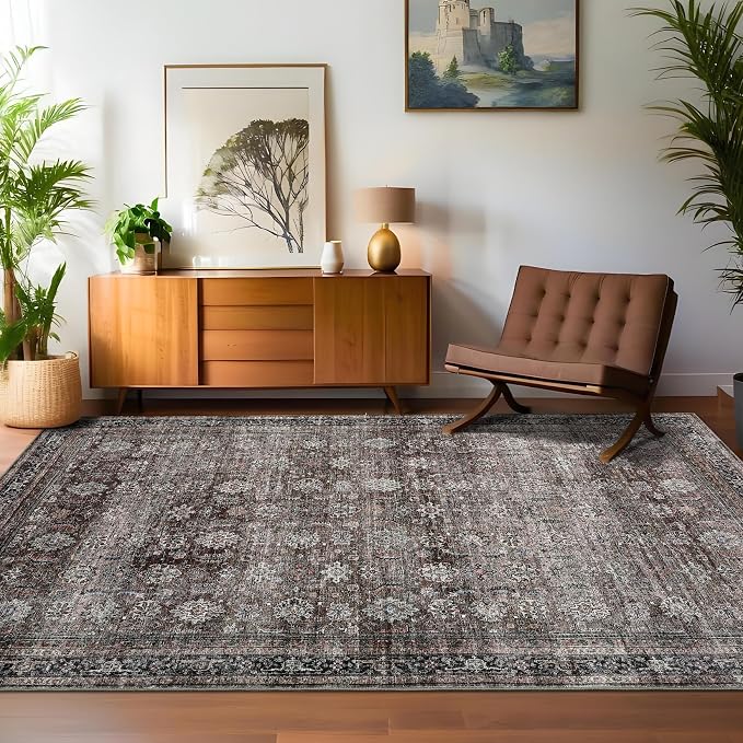 GarveeHome Area Rugs 4x6 Vintage Printed Floor Carpet - Image 3