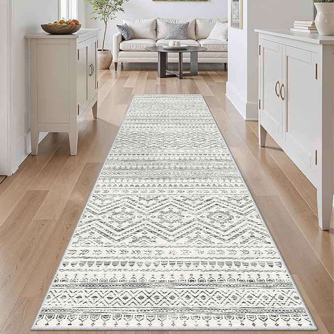 Miukiki 2x8 Runner Rug Moroccan Washable Hallway Runner Rug Non Slip Indoor by Miukiki