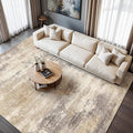 Washable Abstract 10x14 Area Rug: Low Pile and Non-Slip Rubber Backing Modern by EISUROM