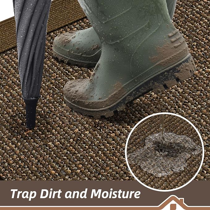 BEQHAUSE Indoor Door Mat 32" x 48", Dirt Trapper Door Mats Non-Slip Entryway - Image 3