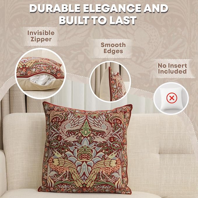 Charlotte Home Furnishings Throw Pillow Covers 16x16 in Red Dragon Decorative - Image 2