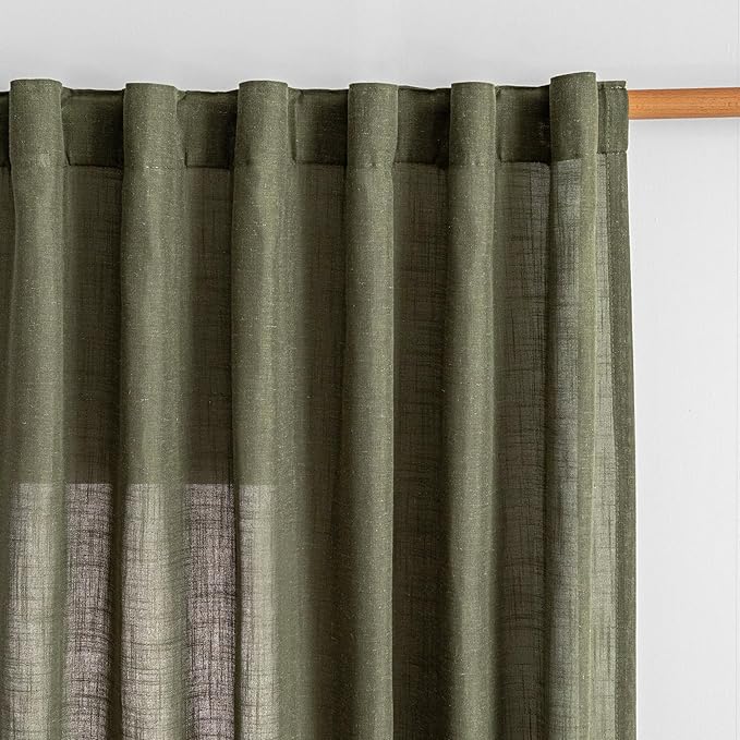 MYSKY HOME Curtains for Living Room 84 Inches Long Semi Sheer Light Filtering - Image 8