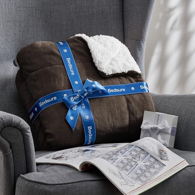 Bedsure GentleSoft Sherpa Fleece Blankets King Size - Image 7