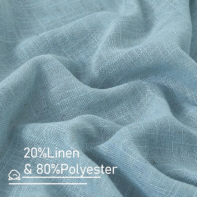 LAMIT Sheer Linen Curtains 63 Inch - Image 2
