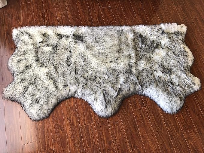 Free Shape Luxury Soft Fluffy Shag Area Rug Triple Side by Side 3'x6', 90x180cm - Image 5