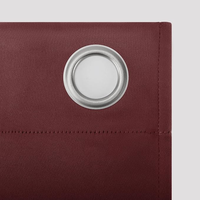 Sun Zero Easton Energy Saving Blackout Grommet Curtain Panel, Wine Red - Image 5