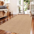 3x5 No Shed Jute Rug: Machine Washable Non Slip Rugs by BYYVOORugsforYourHome