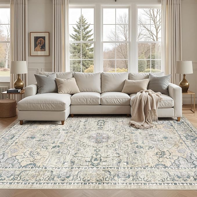 cotiled 9x12 Area Rugs Large Washable Rugs by COTILED