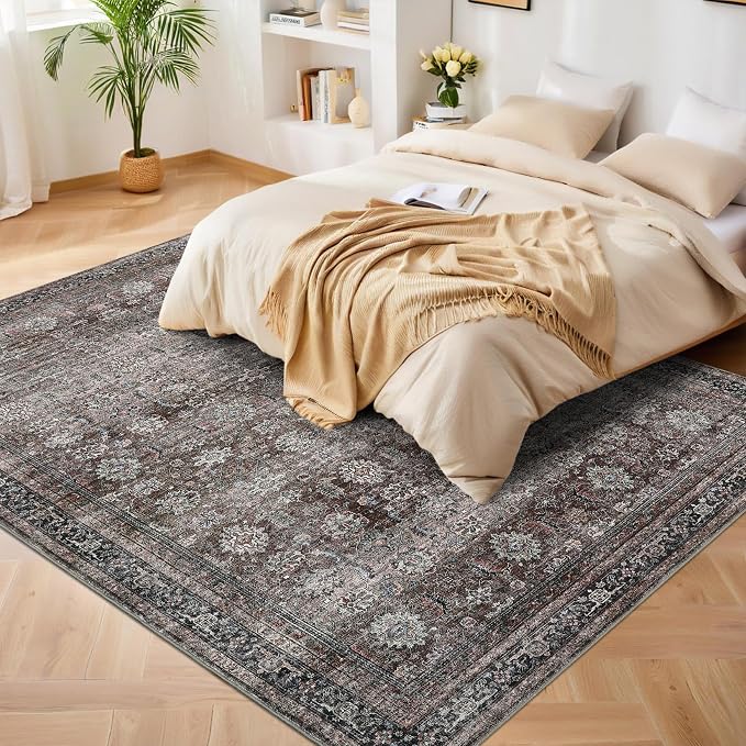 GarveeHome Washable Area Rugs 5x7 Vintage Printed Accent - Image 2