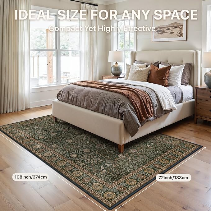 Bavni Area Rugs 6x9- Washable Rug Lightweight Non-Slip, Ultra Thin Low Pile - Image 9