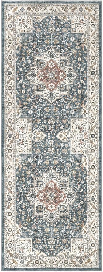 Vintage Hallway Runner Rug 3x8: Large Soft Washable Entryway - Image 9