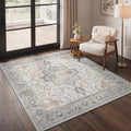 GENIMO 8x8 Area Rugs for Living Room, Machine Washable Rug, Non Slip Indoor by GENIMO