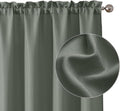 Chyhomenyc Olive Green Curtains 90 Inch Length 2 Panels Set, Faux Linen by Chyhomenyc