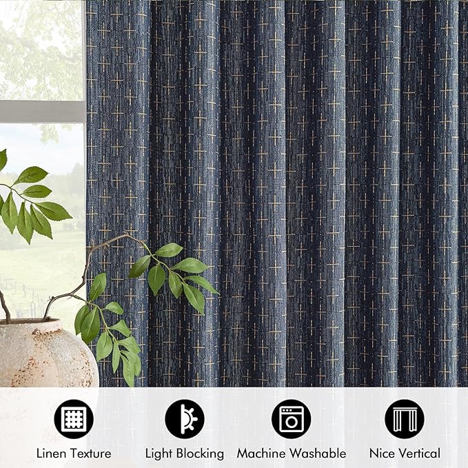 MIULEE Decorative Back Tab Linen Curtains - Image 4