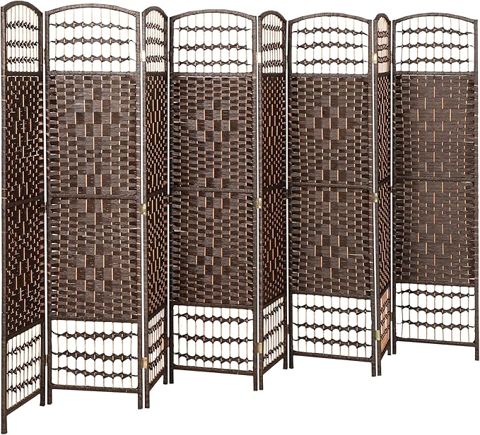 HOMCOM 8 Panel Room Divider, Folding Privacy Screen, 5.6' Room Separator by HOMCOM