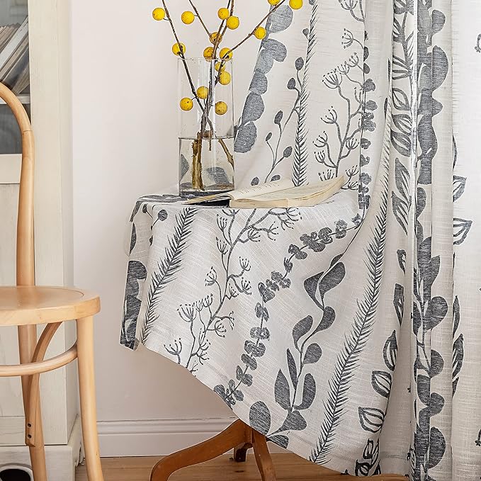 MEETSKY Boho Curtains for Living Room Light Filtering Privacy Protection Cotton by MEETSKY