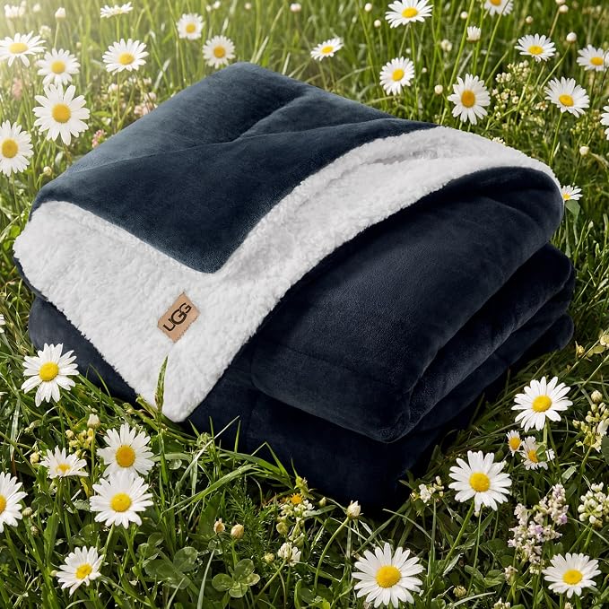 UGG Nita Throw Blanket for Couch, Reversible Plush Throw for Couch or Bed - Image 2