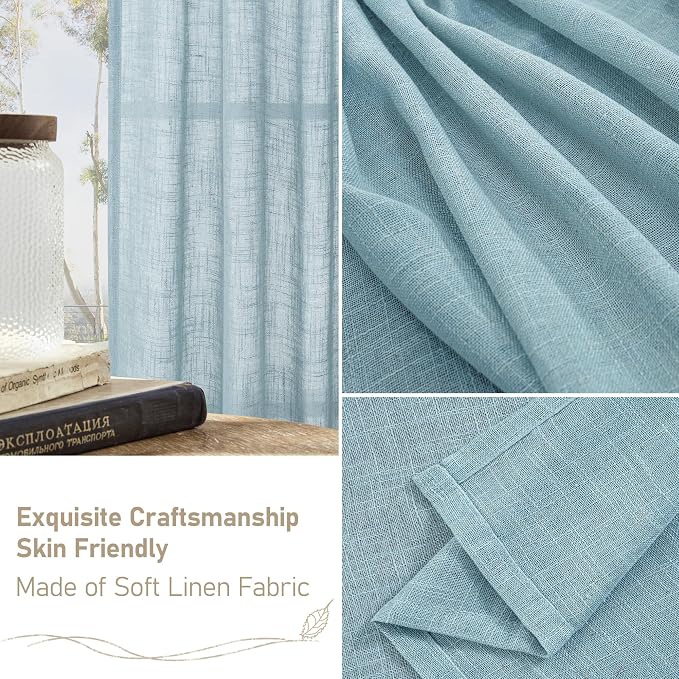 LAMIT Linen Curtains 95 Inches Long - Image 6