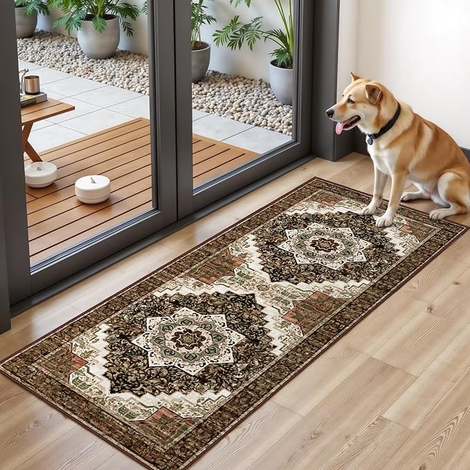 Tritard 100% Non Slip Kitchen Rugs Sets of 3 Washable Boho Kitchen Mats - Image 8