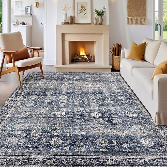 GarveeHome Washable Area Rugs 6x9 Vintage Printed Accent by GarveeHome