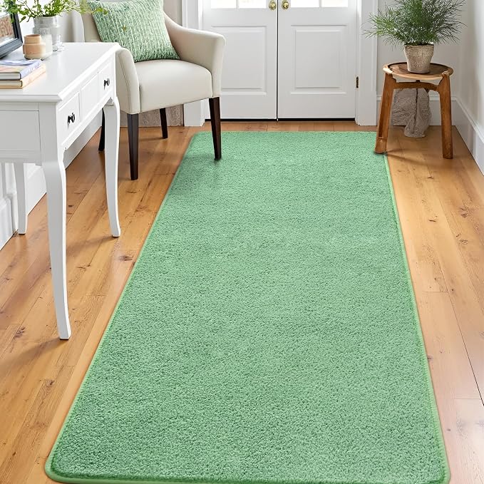 Keeko 2x6 Sage Green Area Rugs for Bedroom, Soft Modern Living Room Rug Indoor - Image 8