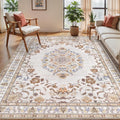 Tangsoo 5x7 Washable Area Rug, Non Slip Boho Neutral Rug by Tangsoo