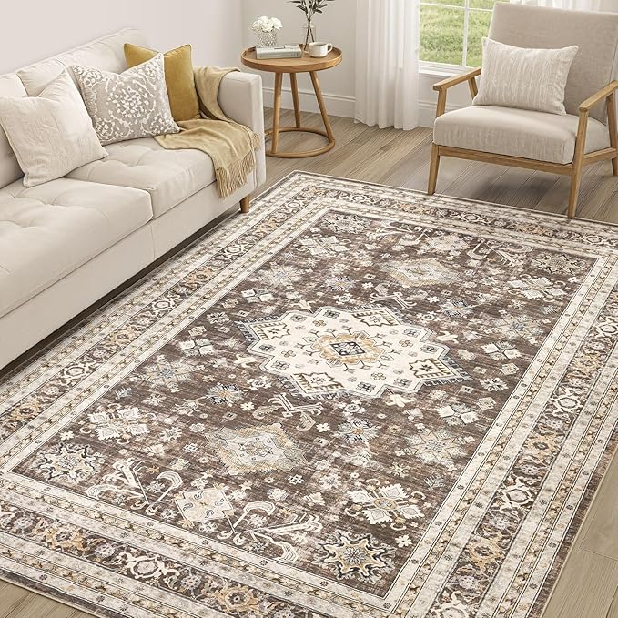 Vintage Living Room Area Rug 5x8 by COTILED