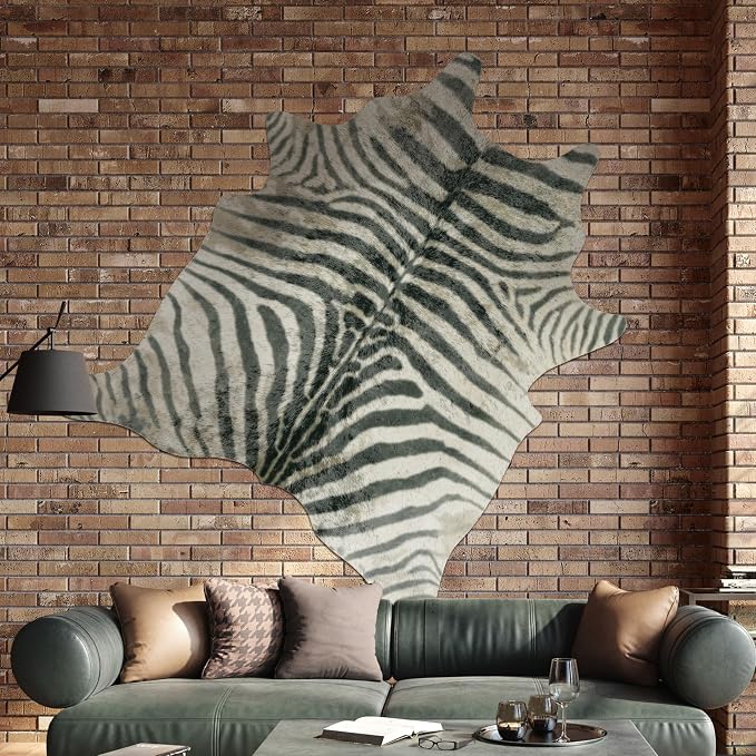 Zebra Print Rug, Zebra Hide Rug 5.2x6.2 Feet - Image 3